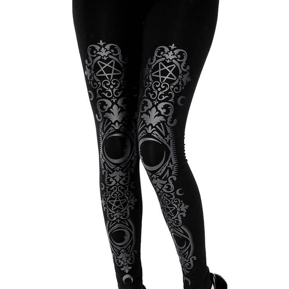 Restyle - Baroque crescent print Gamaschen - Schwarz